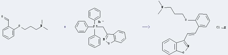 Benzaldehyde,2-[3-(dimethylamino)propoxy]-(1) can be used to produce C20H22N2O2*ClH.